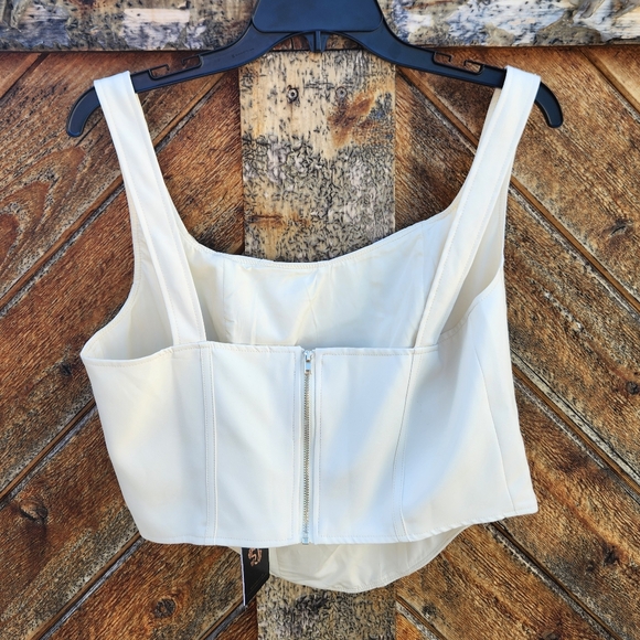 NWT Sincerely Jules Faux Corset Crop Tank Top - Picture 4 of 4